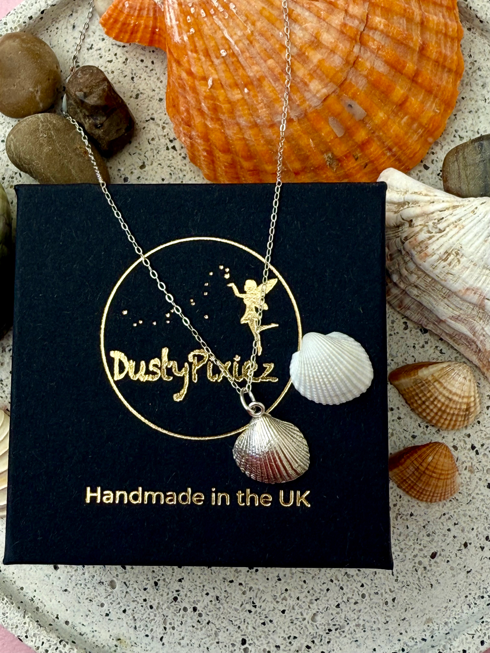 Sterling Silver Cockle Shell Necklace