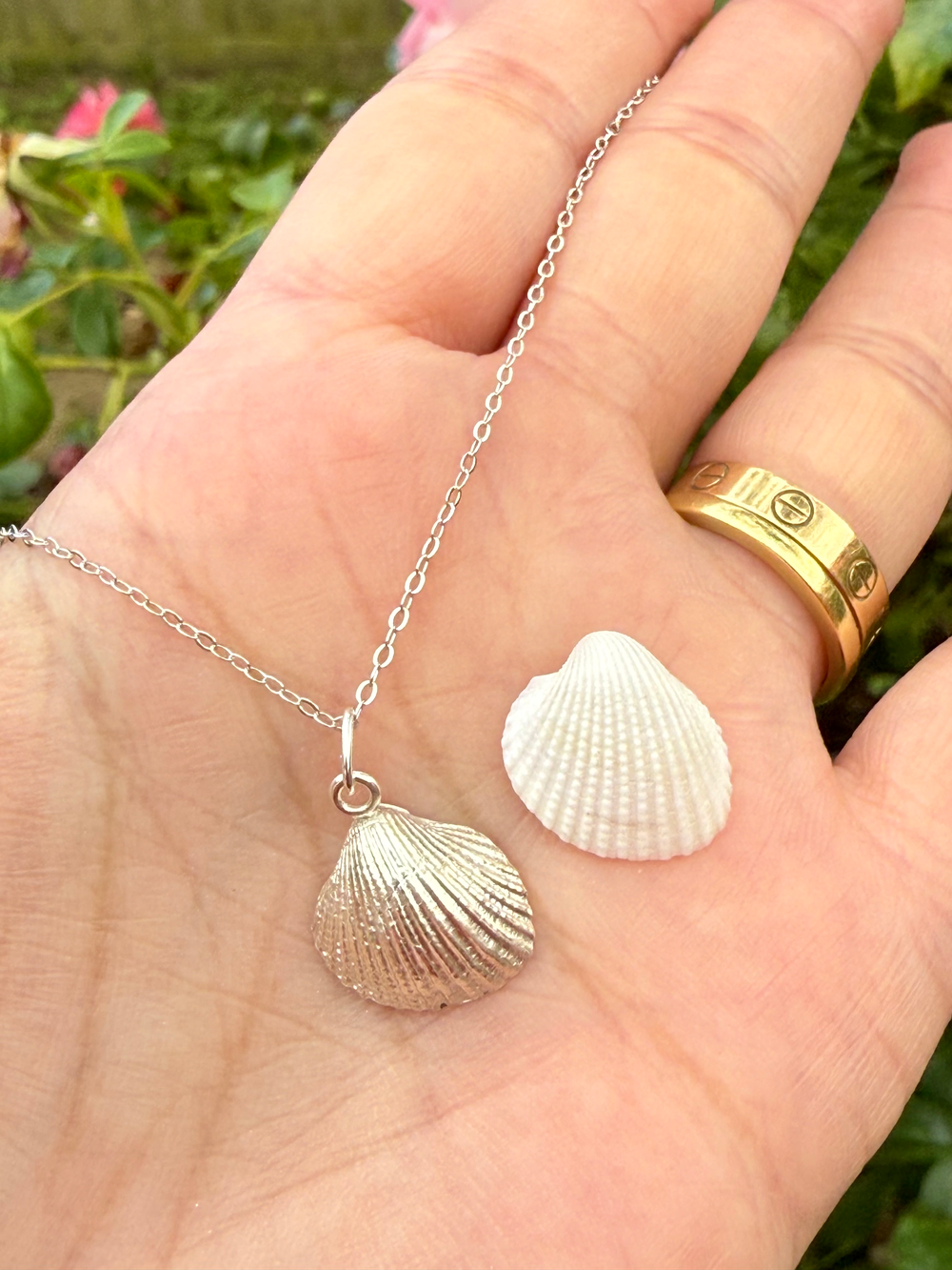 Sterling Silver Cockle Shell Necklace