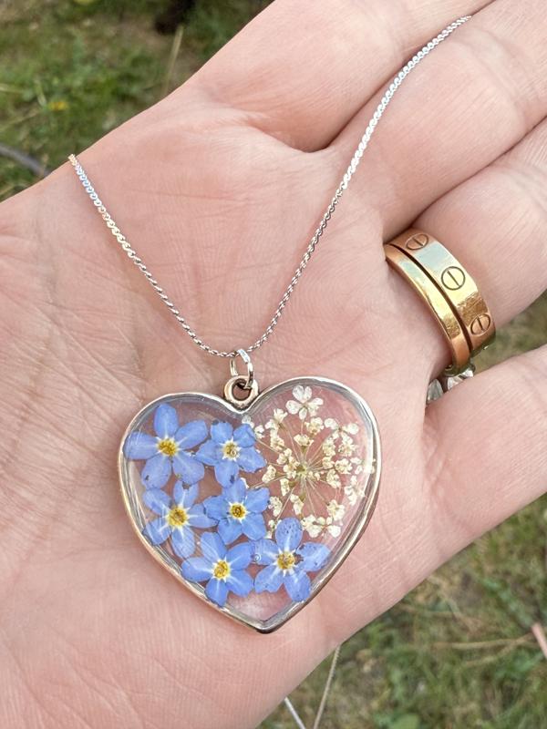 Forget me not beautiful heart necklace | Stainless steel