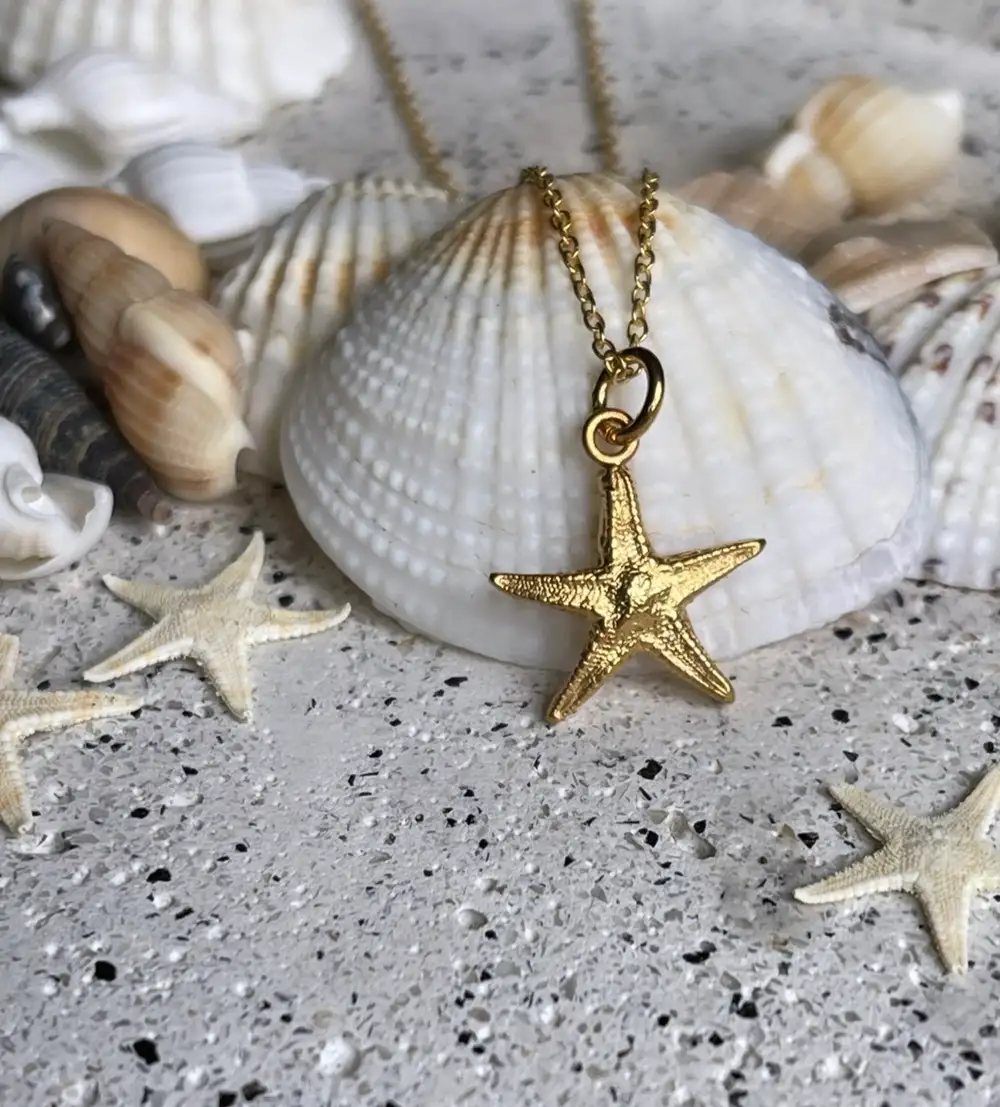 Gold Starfish Necklace