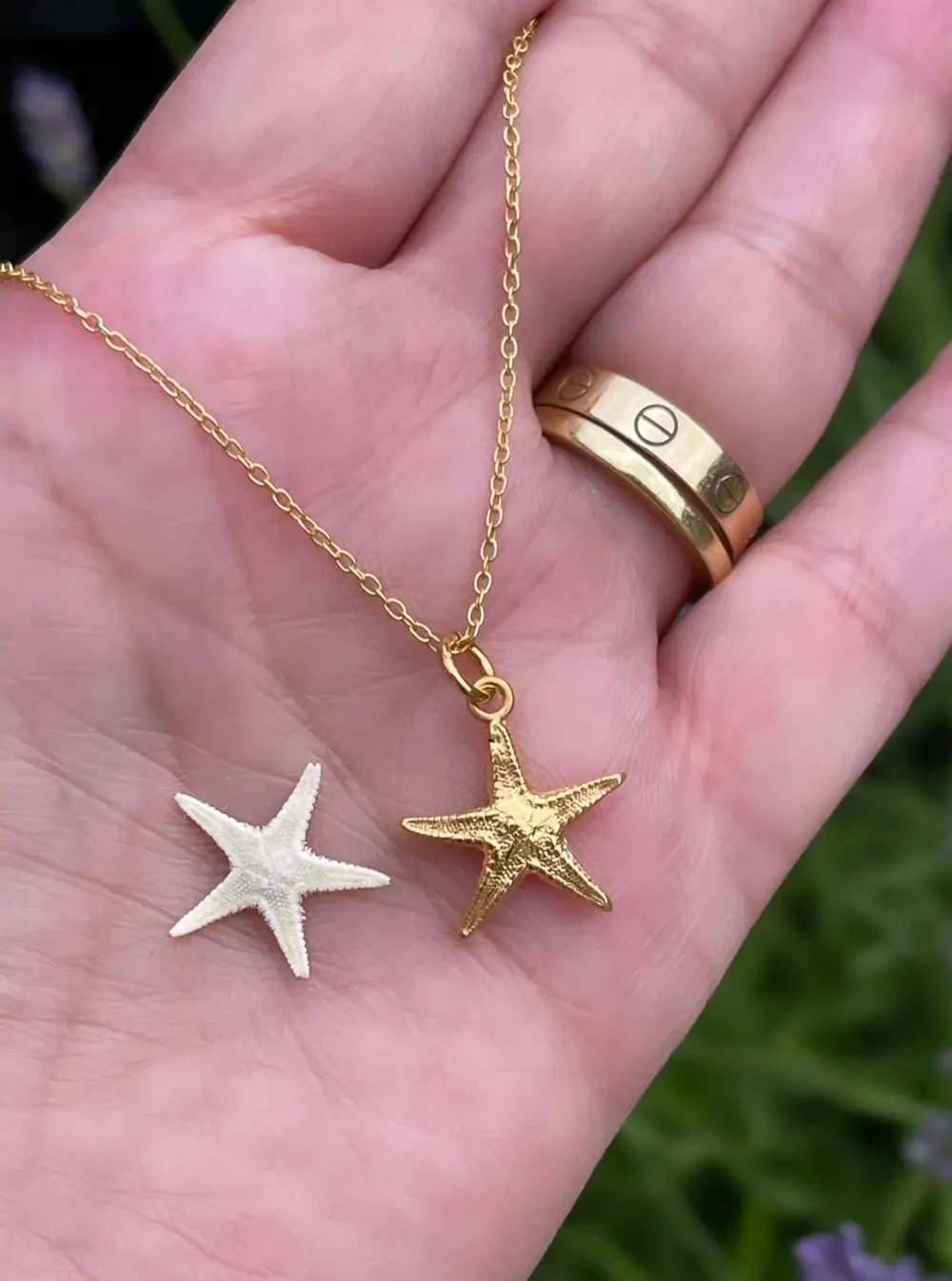 Gold Starfish Necklace