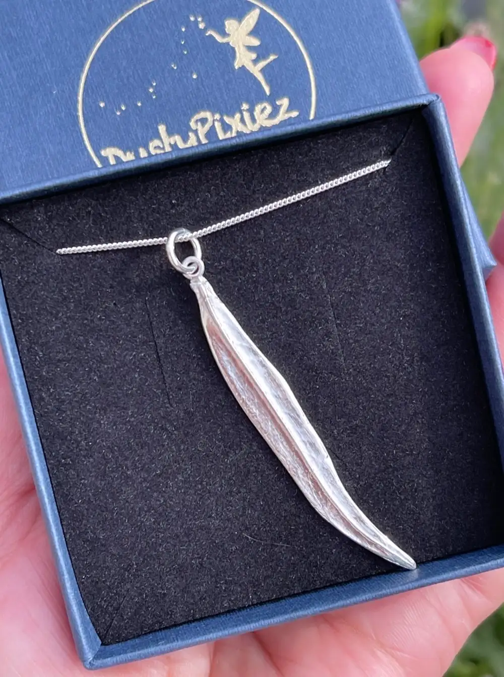 Sterling Silver Willow Leaf Necklace
