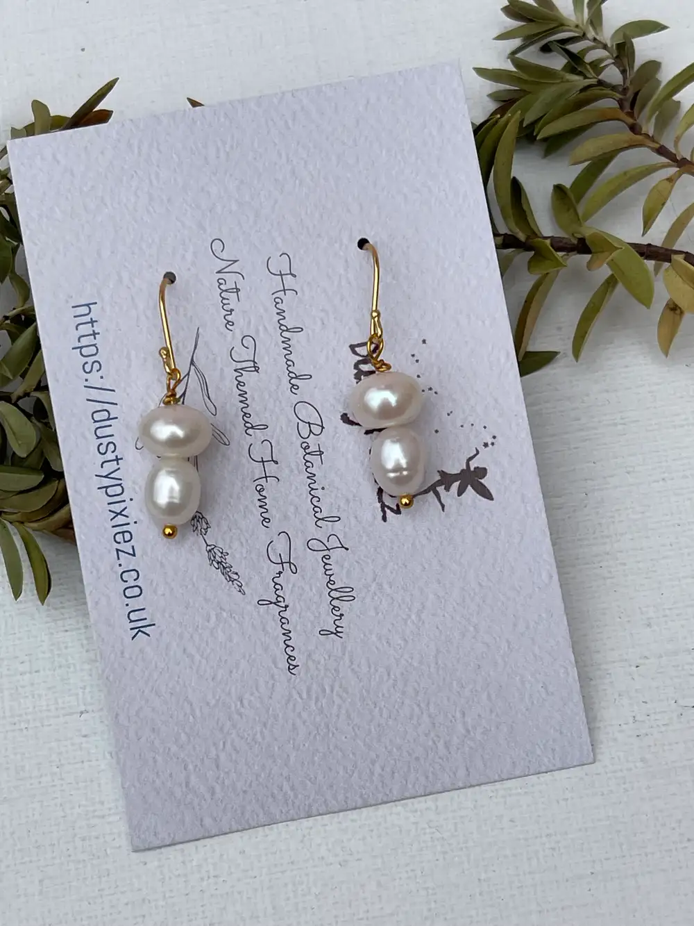 Handmade Freshwater Pearl Drop Earrings